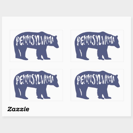 Pennsylvania Bear Rechteckiger Aufkleber (Blatt)
