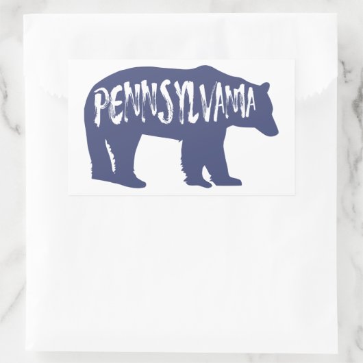 Pennsylvania Bear Rechteckiger Aufkleber (Tasche)