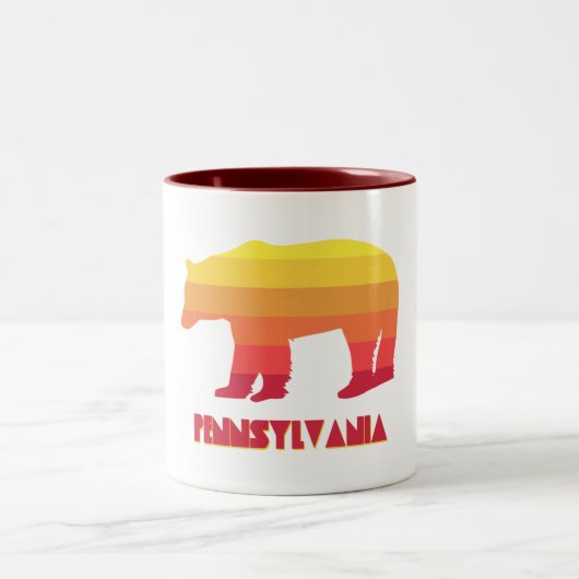 Pennsylvania Bear Zweifarbige Tasse (Mittel)