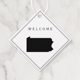 Pennsylvania Begrüßungsgeschenk Tag Hochzeitswoche Geschenkanhänger
