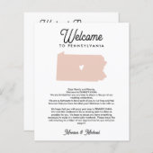 PENNSYLVANIA Begrüßungsschreiben und alle FARBEN (Vorne/Hinten)