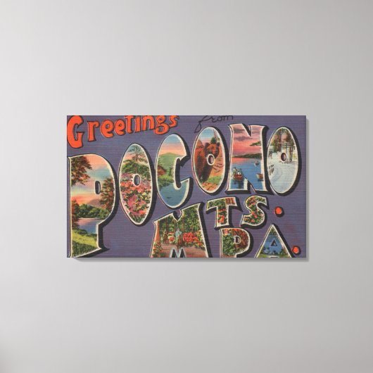 Pennsylvania - Berge in Pocono 2 Leinwanddruck (Vorderseite)