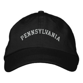 Pennsylvania bestickte, einstellbare Cap Black Bestickte Baseballkappe