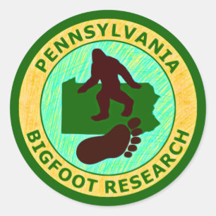 Pennsylvania Bigfoot Research Runder Aufkleber