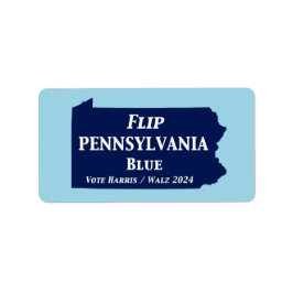 Pennsylvania Blue im Jahr 2024 gedreht Adressaufkleber