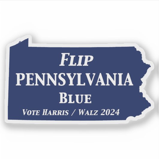 Pennsylvania Blue im Jahr 2024 gedreht Aufkleber (Vorderseite)