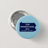 Pennsylvania Blue im Jahr 2024 gedreht Button (Vorne & Hinten)