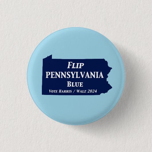 Pennsylvania Blue im Jahr 2024 gedreht Button (Vorderseite)