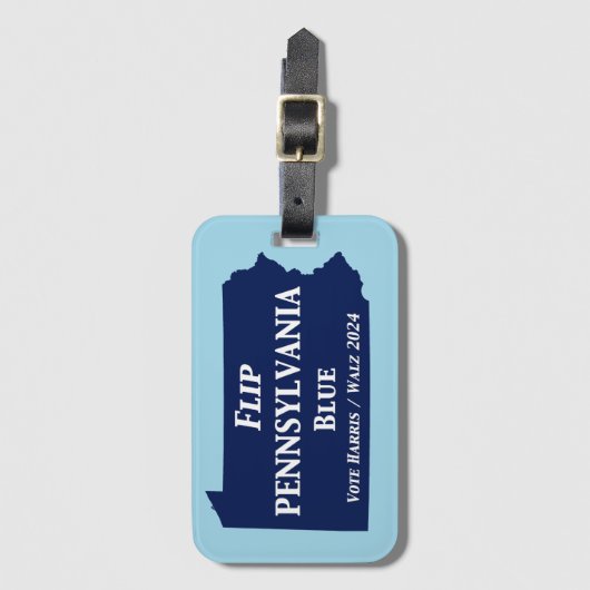 Pennsylvania Blue im Jahr 2024 gedreht Gepäckanhänger (Vorderseite Vertikal)