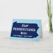 Pennsylvania Blue im Jahr 2024 gedreht Karte (Vorderseite)