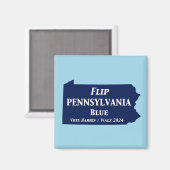 Pennsylvania Blue im Jahr 2024 gedreht Magnet (Vorderseite/Rückseite)
