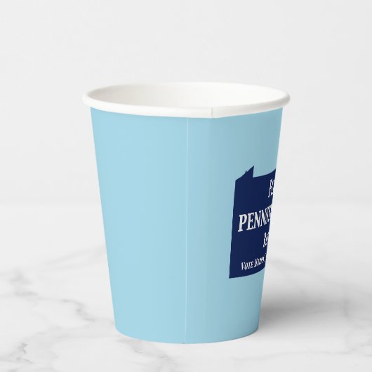 Pennsylvania Blue im Jahr 2024 gedreht Pappbecher (Rechts)