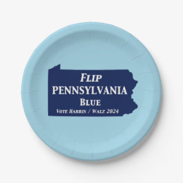 Pennsylvania Blue im Jahr 2024 gedreht Pappteller