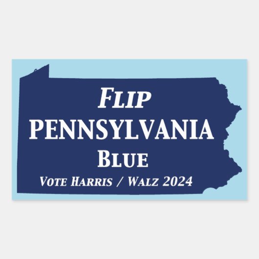 Pennsylvania Blue im Jahr 2024 gedreht Rechteckiger Aufkleber (Vorderseite)