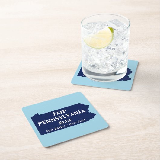 Pennsylvania Blue im Jahr 2024 gedreht Rechteckiger Pappuntersetzer (Vor Ort)