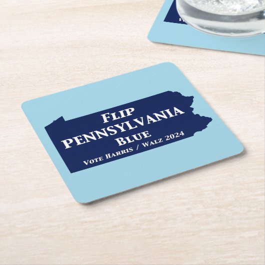 Pennsylvania Blue im Jahr 2024 gedreht Rechteckiger Pappuntersetzer (angewinkelt)