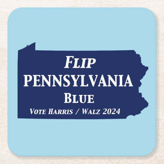 Pennsylvania Blue im Jahr 2024 gedreht Rechteckiger Pappuntersetzer (Vorderseite)