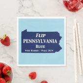 Pennsylvania Blue im Jahr 2024 gedreht Serviette (Beispiel)