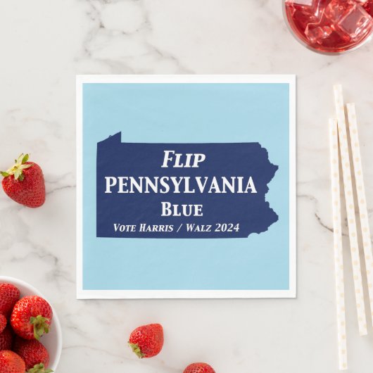 Pennsylvania Blue im Jahr 2024 gedreht Serviette (Beispiel)