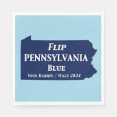 Pennsylvania Blue im Jahr 2024 gedreht Serviette (Vorderseite)