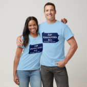 Pennsylvania Blue im Jahr 2024 gedreht T-Shirt (Unisex)