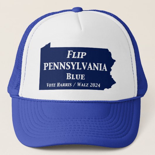 Pennsylvania Blue im Jahr 2024 gedreht Truckerkappe (Vorderseite)