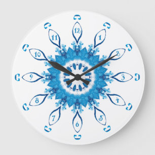 Pennsylvania Blue Numbered Große Wanduhr