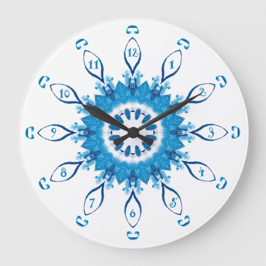 Pennsylvania Blue Numbered Große Wanduhr (Vorderseite)