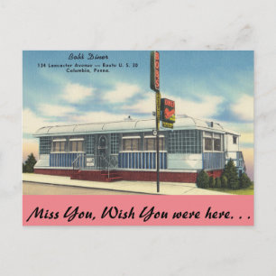 Pennsylvania, Bobs Diner, Columbia Postkarte