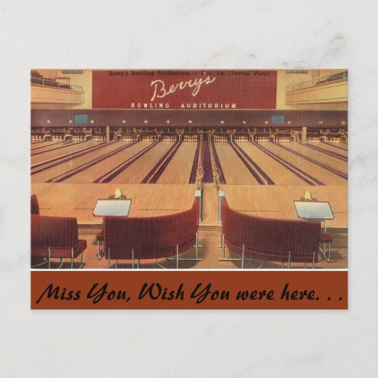 Pennsylvania, Bowling Berry, Erie Postkarte (Vorderseite)