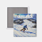 Pennsylvania Camelback Tannersville Skiing Magnet (Vorderseite/Rückseite)