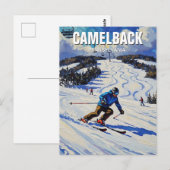 Pennsylvania Camelback Tannersville Skiing Postkarte (Vorne/Hinten)