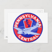 Pennsylvania Central Airlines Postkarte (Vorne/Hinten)