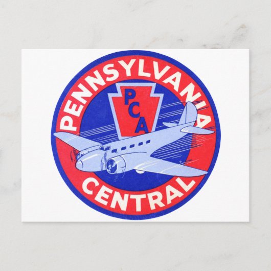 Pennsylvania Central Airlines Postkarte (Vorderseite)