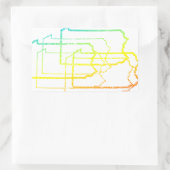 Pennsylvania Chill Blur Rechteckiger Aufkleber (Tasche)