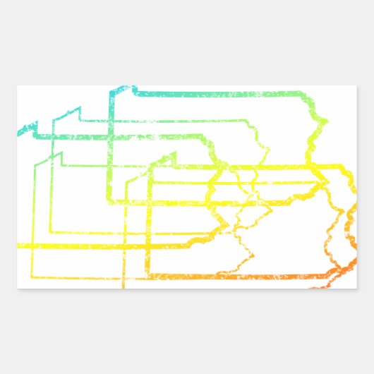 Pennsylvania Chill Blur Rechteckiger Aufkleber (Vorderseite)