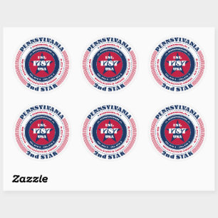 Pennsylvania Circle Design Sticker