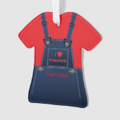 Pennsylvania Countys Overalls Heart Ornament (Vorderseite)