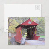 Pennsylvania Covered Bridge Postkarte (Vorne/Hinten)