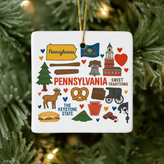 Pennsylvania Custom Family Trip 2026 Christmas Keramikornament (Baum)