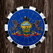 Pennsylvania Dartboard & Pennsylvania Flag / Tafel Dartscheibe