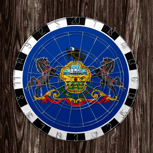 Pennsylvania Dartboard & Pennsylvania Flag / Tafel Dartscheibe