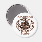 Pennsylvania Das Keystone Staat Siegel Magnet (Vorderseite/Rückseite)