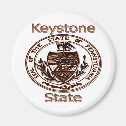 Pennsylvania Das Keystone Staat Siegel Magnet (Vorne)