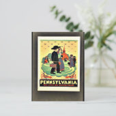 Pennsylvania, das kleine rote Schulhaus Postkarte (Stehend Vorderseite)