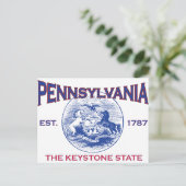 PENNSYLVANIA Der Keystone-Staat Postkarte (Stehend Vorderseite)