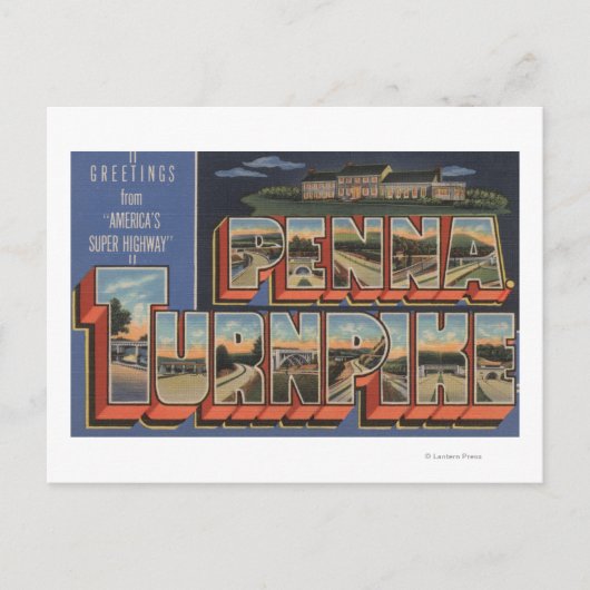 Pennsylvania - Der Pennsylvania Turnpike Postkarte (Vorderseite)