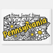 Pennsylvania Doodle Blume Magnet (Vorderseite)