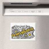 Pennsylvania Doodle Blume Magnet (In Situ (Geschirrspüler))