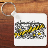 Pennsylvania Doodle Blume Schlüsselanhänger (Vorderseite)
